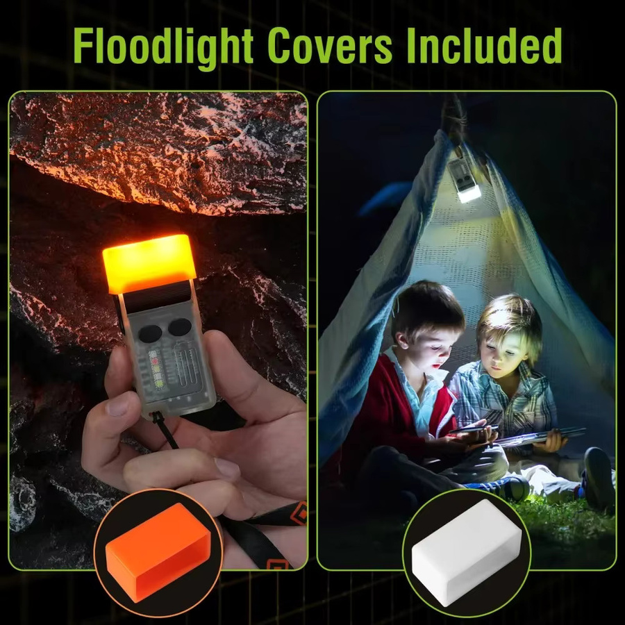 BORUiT V20 Summer EDC LED-Schlüsselanhänger-Taschenlampe, Schwarz, wiederaufladbar via Typ C mit Magnet und Flutlichtfunktion - Bild 2