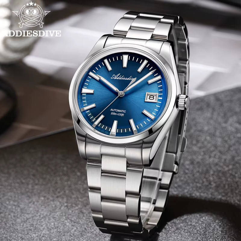 ADDIESDIVE Armbanduhr Automatik, Edelstahl, 39 mm, Herren, Blau - Bild 5