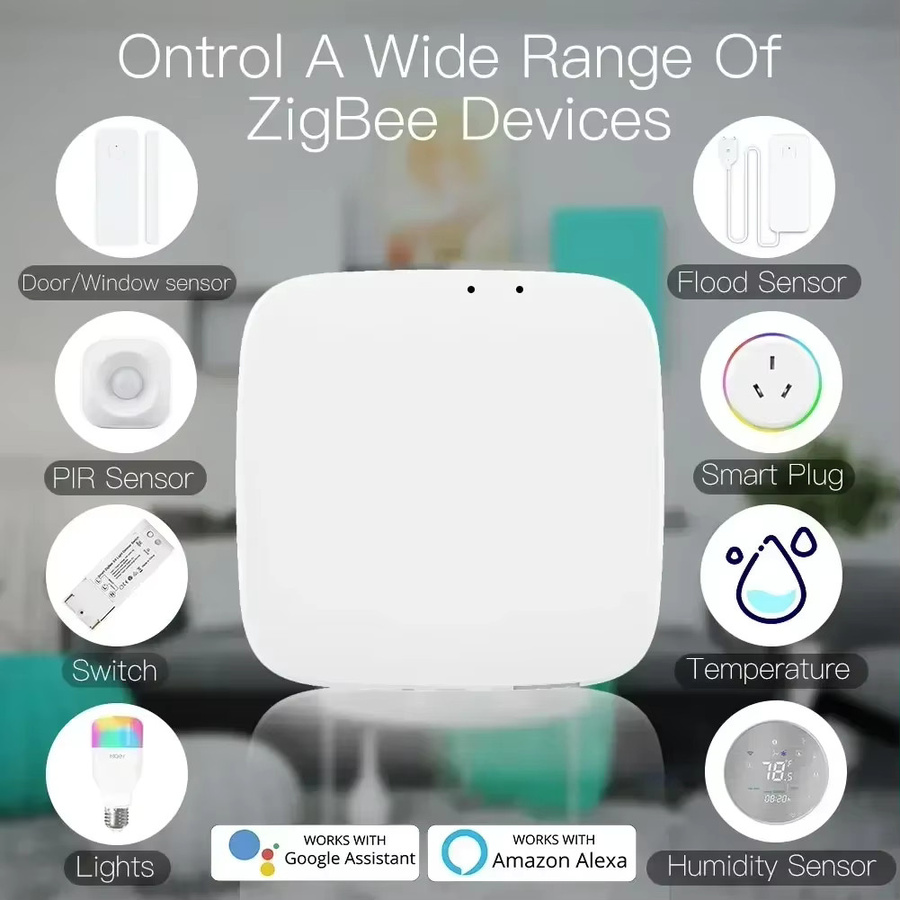 MOES Tuya ZigBee und BLE Smart Gateway Hub als Smart Home Bridge in Weiß, kompatibel mit Alexa und Google Home - Bild 2