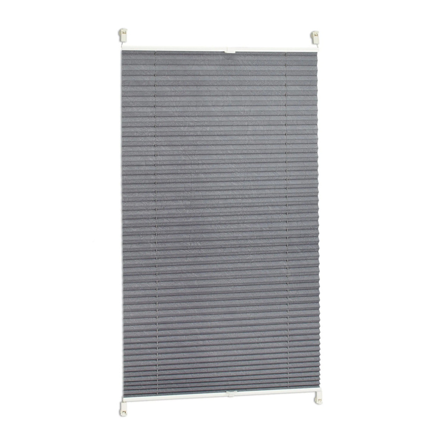 Relaxdays Plissee Rollo Grau Halbtransparent aus Polyester Breite: 90 cm, Höhe: 130 cm - Bild 2