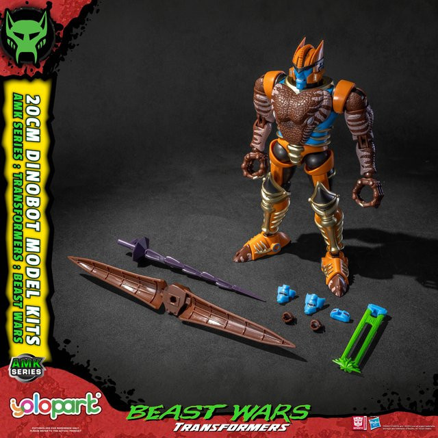 YOLOPARK Transformers Beast Wars Dinobot Modellbausatz Figur, 20cm - Bild 1