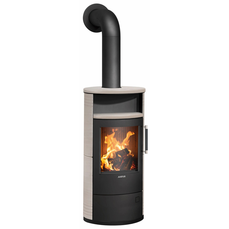 Justus Island 5 2.0 Kaminofen Freddo Schwarz mit Keramik-Ausführung, 5 kW, B/T/H: 106,4 x 52,3 x 38,4 cm - Bild 2
