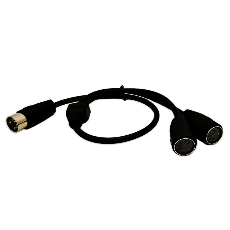 Deek-Robot MIDI 5-Pin Y-Adapterkabel, 19,6 Zoll, 1x DIN 5-Pin Stecker auf 2x DIN 5-Pin Buchse, Schwarz - Bild 3