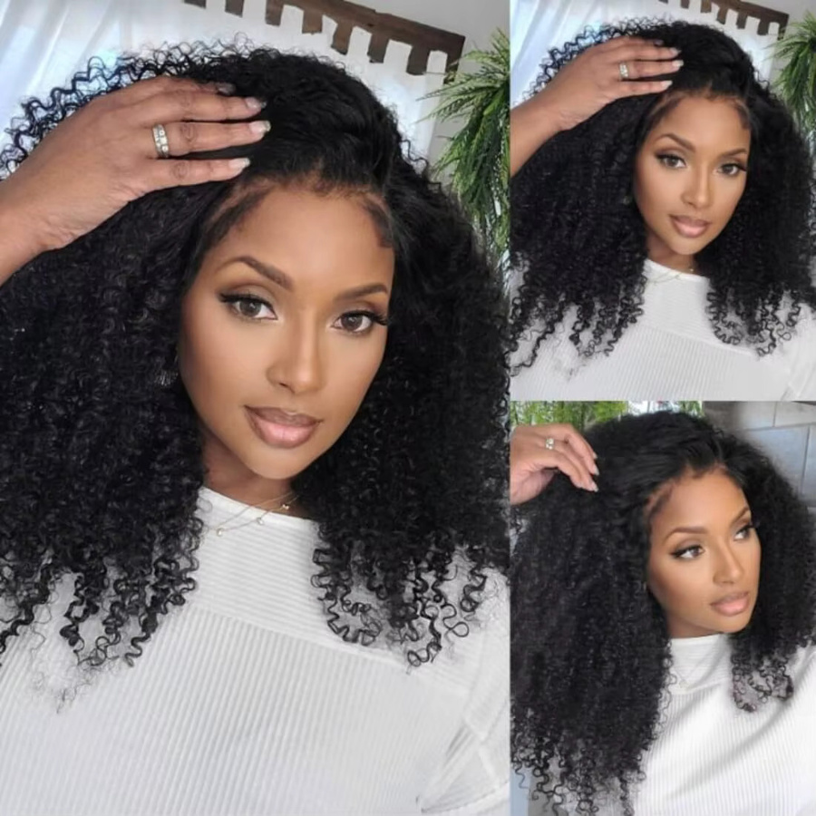 ISEE Hair Wear Go Glueless HD Afro Kinky Curly Lace Front Perücke, Echthaar - Bild 6