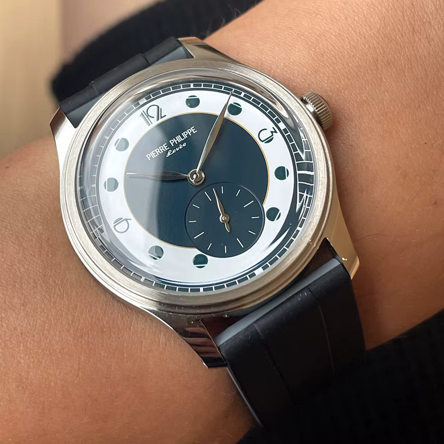 PIERRE PHILIPPE Armbanduhr, Handaufzug, Edelstahl, Blau, 38 mm, Herren - Bild 3