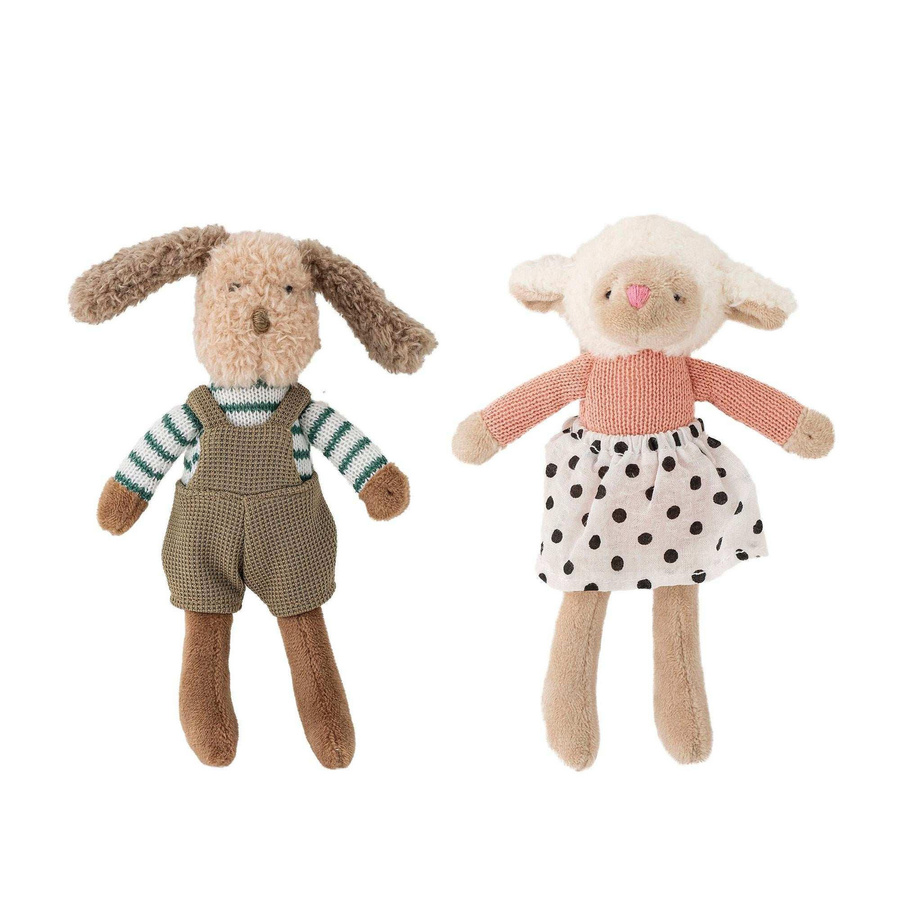Bloomingville Mini Sol & Teo Kuschelset Baumwolle braun 18cm - Bild 1