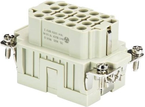 Wieland Electric Buchseneinsatz 70.800.1856.0 mit 18 Polen in Weiß, 5 Stück - Bild 1