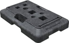 Schake Multifußplatte in Schwarz mit 60 x 60 mm Einstecktasche, Tragkraft 20 kg, B/T/H: 60 x 40 x 10 cm - Bild 1