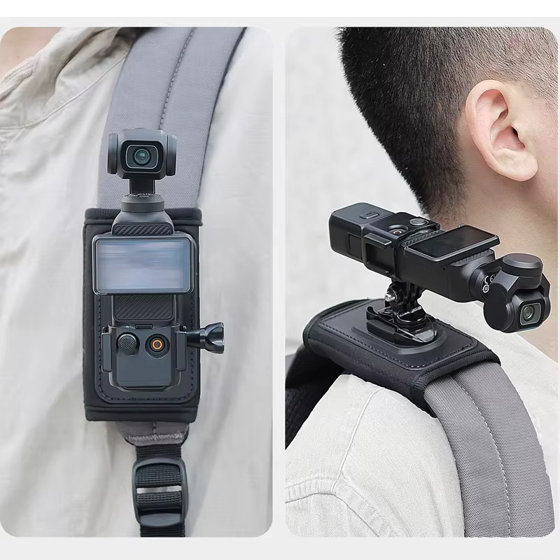 Universelle drehbare Gurtbefestigungshalterung in Schwarz, kompatibel mit DJI Osmo Serie, Insta360 X5, Insta360 X4 sowie GoPro 13 und GoPro 12 Action-Kameras - Bild 2