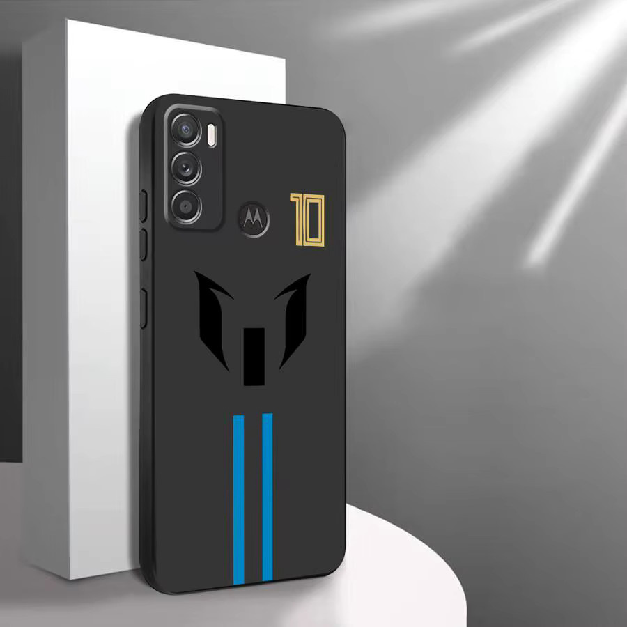 Handyhülle mit Fußball Nummer 7 Design für Motorola Moto G73 G60 G22 G71 G52 G53 Edge 40 30Pro 20 G50 G30 G72 G51 Soft Cover in Schwarz - Bild 2