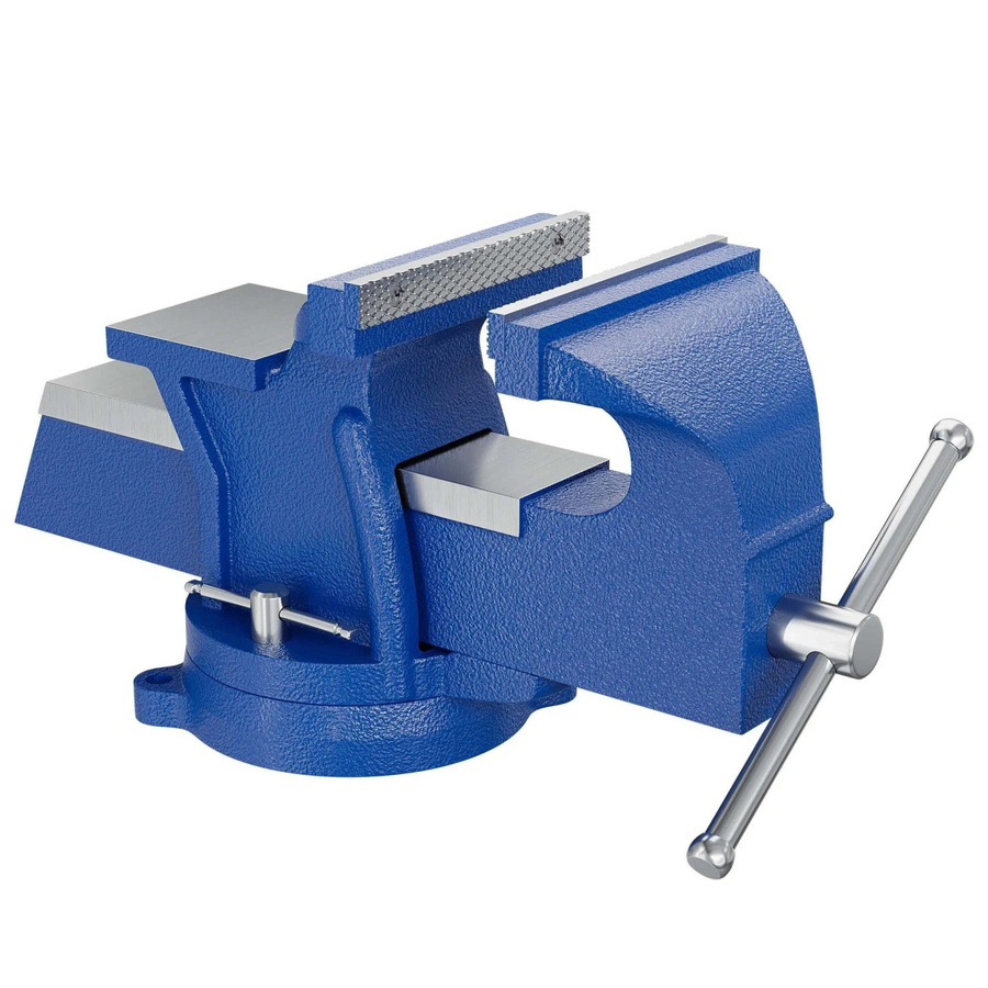 Wiltec Heavy Duty Schraubstock mit Amboss und 125 mm Klemmbacken in Blau - Bild 2