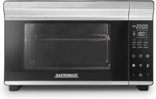 Gastroback Design Bistro Bake & Grill Mini-Backofen in Silber aus Edelstahl mit Ober- und Unterhitze, Heißluft und Grillfunktion, 1500 W, maximale Temperatur 230 Grad - Bild 1