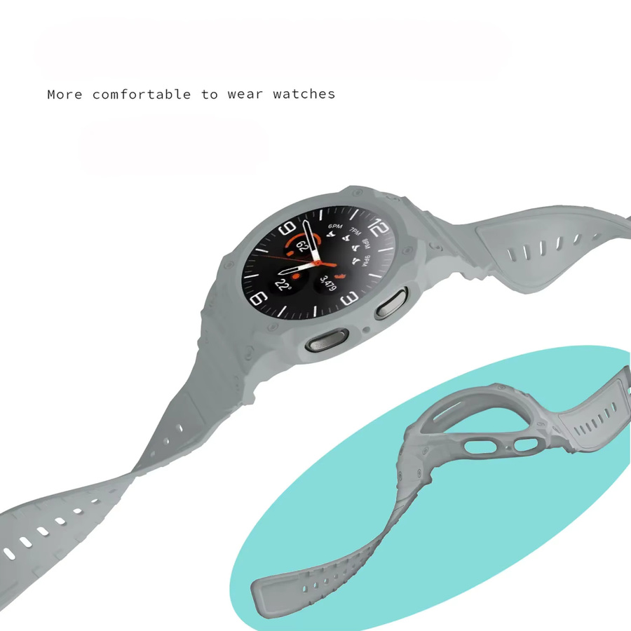 FancyWrist Uhrenarmband Silikon, Schwarz, Samsung Galaxy Watch 8 40 mm 44 mm - Bild 3
