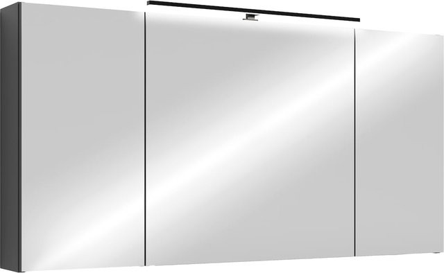 byLIVING Spiegelschrank SPREE in Anthrazit mit LED-Beleuchtung und Soft-Close-Türen, B/H/T: 120 x 60 x 15 cm - Bild 1