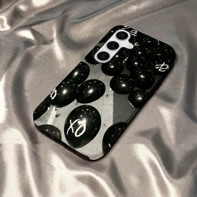 The Weeknd House Of Balloons Handyhülle für Samsung Galaxy S25 S24 S23 S22 S21 Plus Ultra A56 A36 A26 A16 in Grau mit glänzendem HD Hard PC Design - Bild 1
