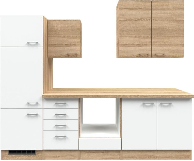 Küchenzeile Flex-Well Samoa in Beige ohne Elektrogeräte, Breite: 270 cm - Bild 1