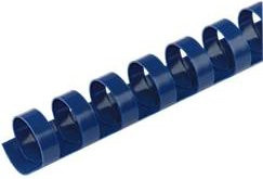GBC Binderücken aus Kunststoff, Durchmesser: 6 mm, 100 Stück, blau - Bild 1