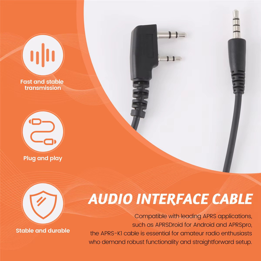 APRSpro APRS-K1 Audio-Interface-Kabel in Schwarz für BaoFeng, Kenwood, Wouxun, TYT und Quansheng zur Nutzung mit Android (APRSDroid) und iOS - Bild 3