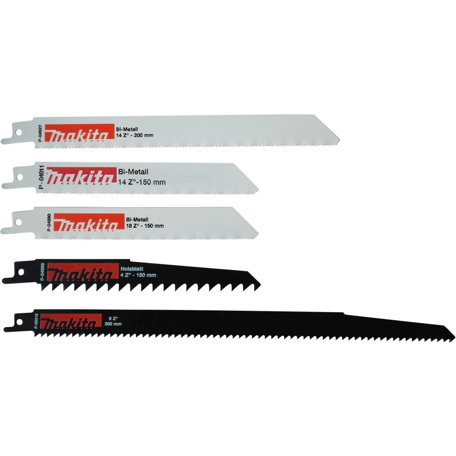 Makita Reciprosägeblatt-Set P-83945, 5-teilig, Silber, für Holz, Kunststoff und Metall - Bild 2