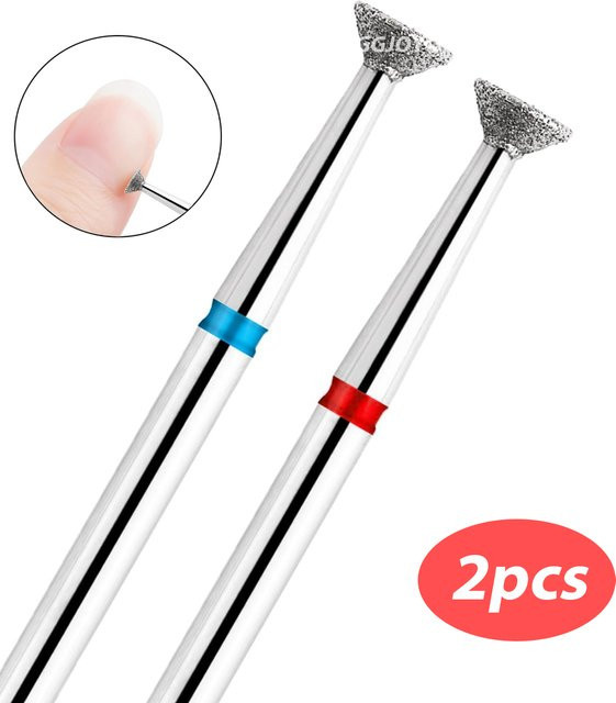 NotNoot Diamant-Nagelbohrer-Set Flammenform, 2-teilig, fein und mittel - Bild 1