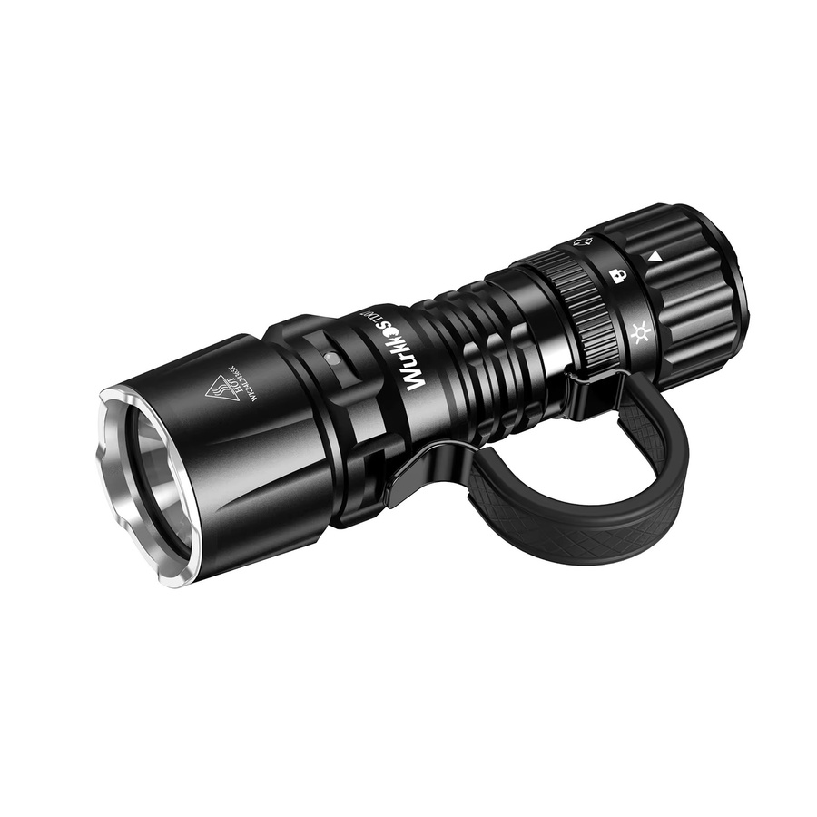 Wurkkos TD07 Taktische Taschenlampe Schwarz mit 1300 LM, 479 m Reichweite, IP68 Wasserdicht, 18350 Akku, Doppelschalter und Ringgriff - Bild 7