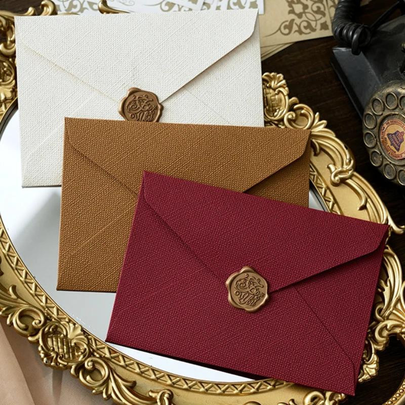 YEJET-Student Wachs-Siegelset im europäischen Hofstil mit Retro-Leinenumschlag und Kraftpapier in Beige - Bild 3