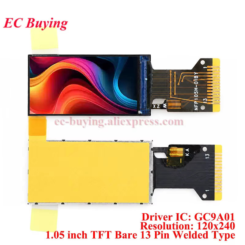 EC Buying IPS TFT LCD Displaymodul 1,05 Zoll und 1,06 Zoll Bildschirm mit GC9A01/GC9107 Treiber und SPI-Schnittstelle in Multicolour - Bild 3
