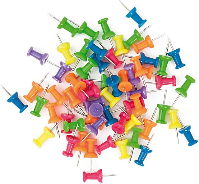 Rico Design Paper Poetry Pinnwandnadeln mehrfarbig 60 Stück - Bild 1