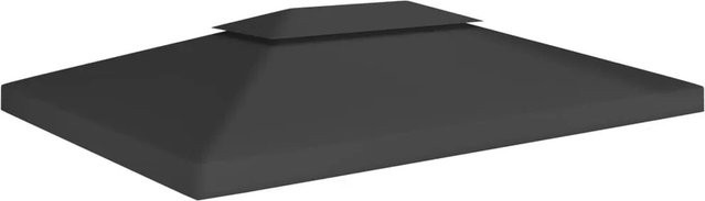 vidaXL Pavillon-Dachplane mit Kaminabzug aus Polyester in Schwarz, B x T: 4 x 3 m - Bild 1