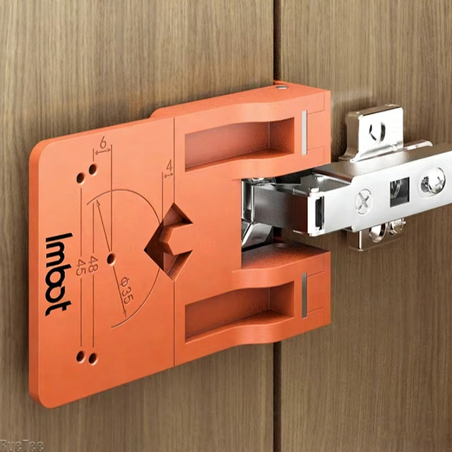 RveTee Magnetische Fixierplatte für die Scharniermontage in Orange – Tragbares Hilfswerkzeug für die Holzbearbeitung - Bild 1