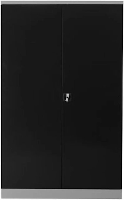 PROREGAL Stahlschrank Bee mit 4 Fachböden und Türen, Grau & Anthrazit, H: 195 cm, B: 120 cm, T: 42 cm - Bild 1