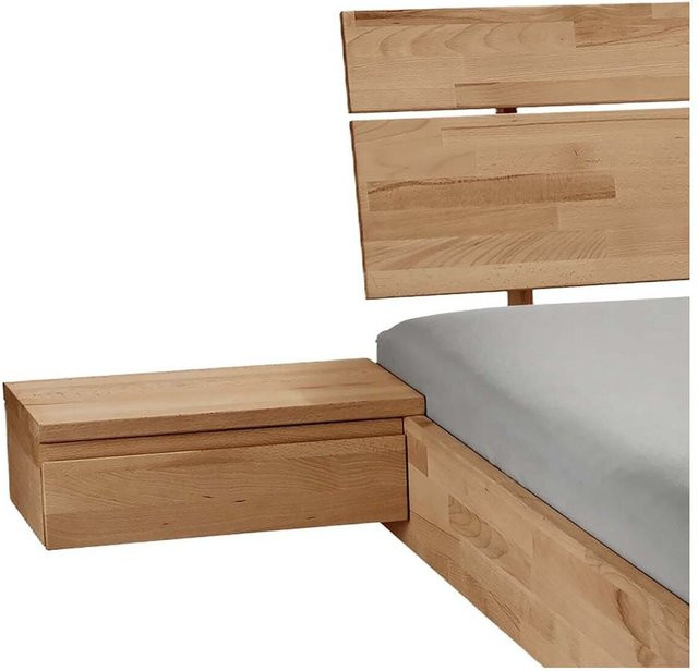 TPT Nachttisch Dolle aus Kernbuche in Natur mit Schublade, linksseitig, B/T: 48 x 33 cm - Bild 1