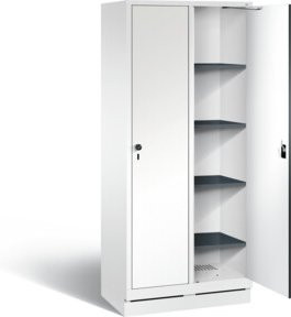 C+P Wäsche-Spind Evolo in Weiß mit Front Dekor Weiß und Korpus Verkehrsweiß, H x B x T: 180 x 81 x 50 cm - Bild 1