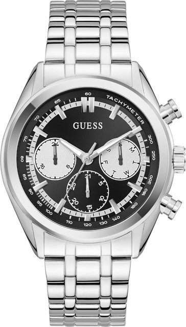 Guess Armbanduhr Dawson, Quarz, Edelstahl, Schwarz, 44 mm, Herren - Bild 1