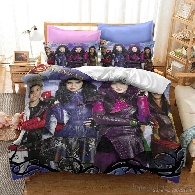 Descendants 3 Bettwäsche-Set von Lodestar mit 3D-Druck für Kinder, Bettdeckenbezug und Kissenbezug, Mehrfarbig, B/H: 240 x 220 cm - Bild 1