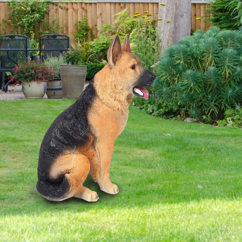 Neoglint Hund Figur aus Kunstharz als mehrfarbige Garten Dekoration für Balkon und Landschaft - Bild 2