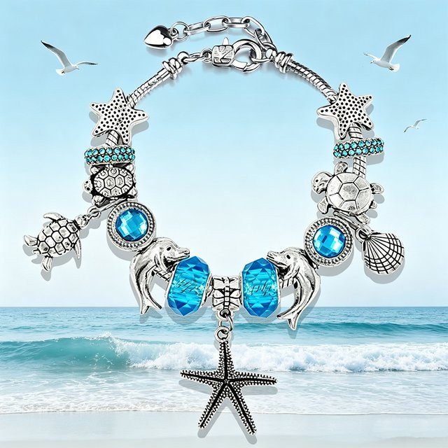 LEABYL Armband, Blau, Kristall, Perle - Bild 1