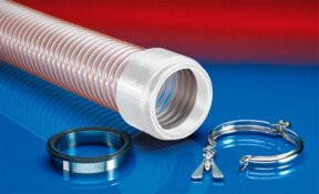 Norres TRI-Clamp Kupplung CONNECT 245 FOOD für Schlauch mit Innendurchmesser 100 mm, transparent - Bild 1