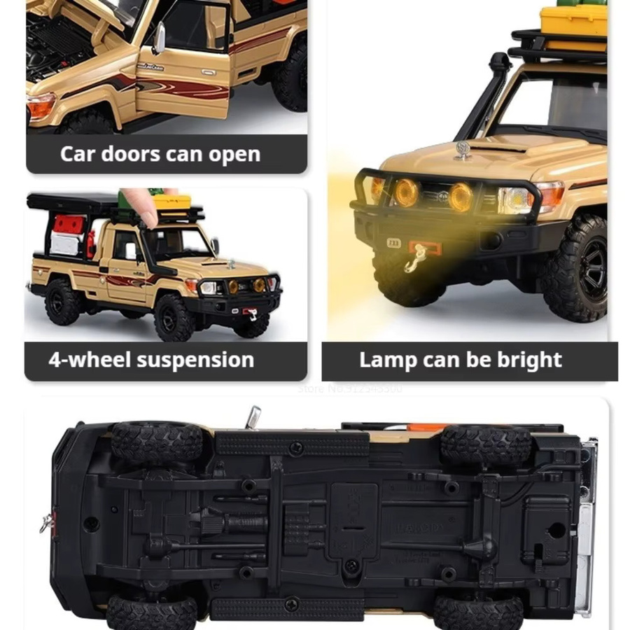 RMZ city Land Cruiser LC79 Prado Automodell, 1:32 Maßstab, mit Licht und Sound - Bild 5