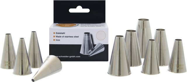 Schneider Lochtüllen-Set aus Edelstahl in Silber, 10-teilig - Bild 1