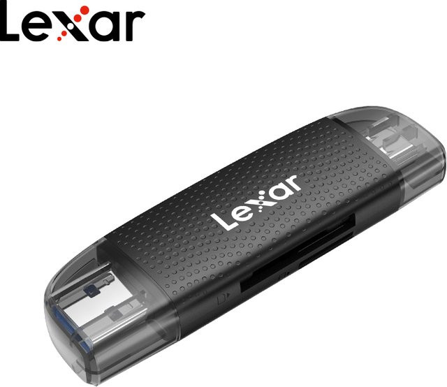 Lexar 2-in-1 USB 3.2 Typ-C Kartenleser mit Dual Interface für TF und SD Karten in Schwarz - Bild 1