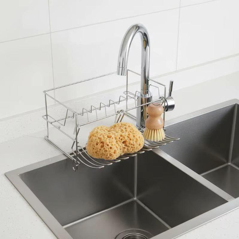 Eelhoe Ausziehbarer Abtropfkorb aus Edelstahl in Silber als Hängeregal-Aufbewahrungskorb - Bild 5