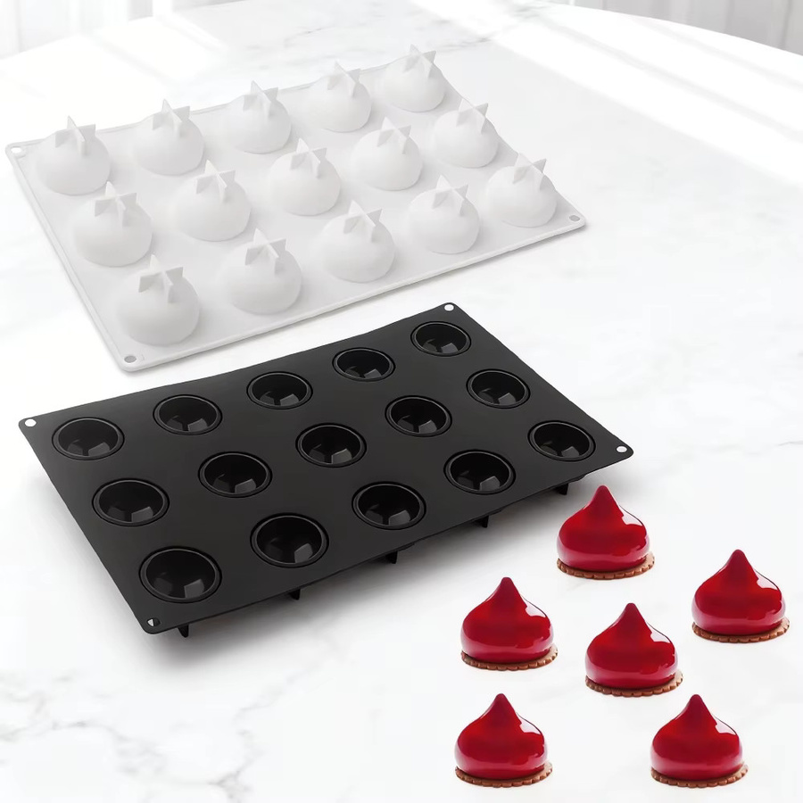 15-fach Silikonform für Wassertropfen-Mousse-Kuchen und runde Schokoladen-Desserts sowie DIY Epoxidharz-Formen - Bild 2