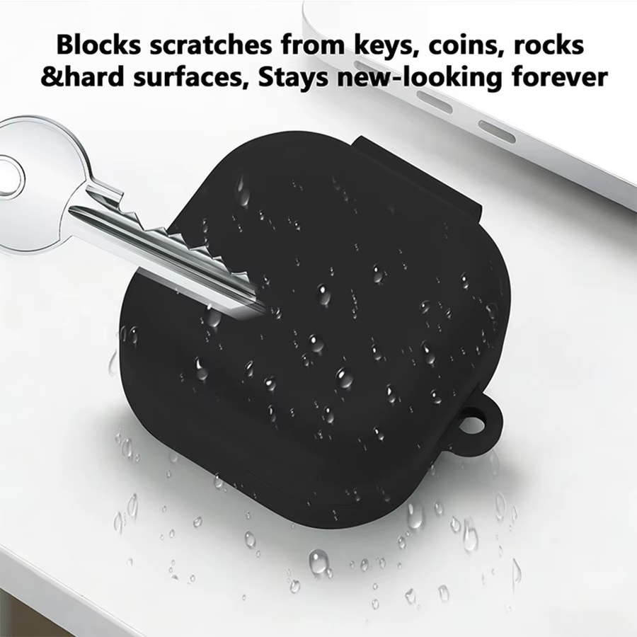 Weiche Schutzhülle für Samsung Galaxy Buds 4 Pro in Schwarz inklusive Reinigungsstift und Tragehaken von DO AS YOU WISH - Bild 6