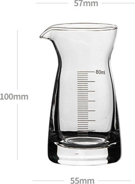 Yiran Furniture Rotwein-Ausgießer mit Skala aus Glas, transparent, 80 ml bis 125 ml Kapazität - Bild 1
