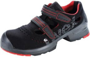 Uvex Sicherheitssandale 1 x-tended support S1P in Schwarz/Rot, Größe 45 - Bild 1