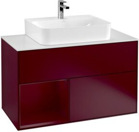 V&B Waschtischunterschrank Finion 100 Wandbeleuchtung in Weiß B/T/H: 100 x 50,1 x 50,1 cm - Bild 1