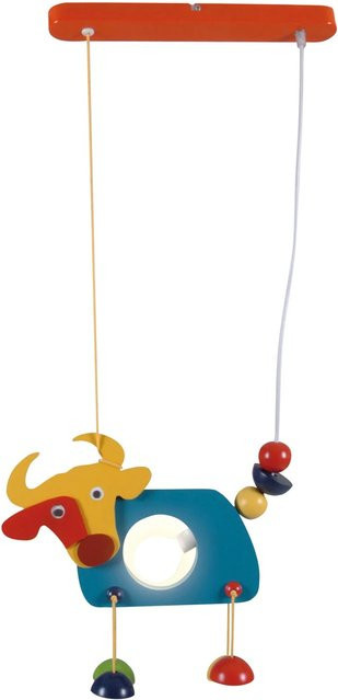 Näve Kinderpendelleuchte Emma Kuh Bunt, höhenverstellbar, B/T/H: 37 x 37 x 85 cm - Bild 1
