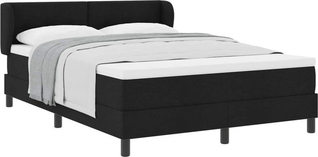 vidaXL Boxspringbett mit Matratze und Taschenfederkern in Schwarz, Breite: 160 cm, Tiefe: 200 cm, Höhe: 163 cm - Bild 1