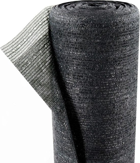 Aquagart Schattiernetz als Zaunblende und Windschutznetz in Schwarz, Länge: 25 m, Höhe: 2 m - Bild 2